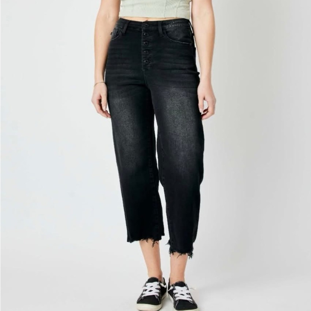 Judy Blue high rise crop button fly